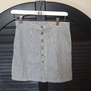 Brandy Melville striped button up skirt Small